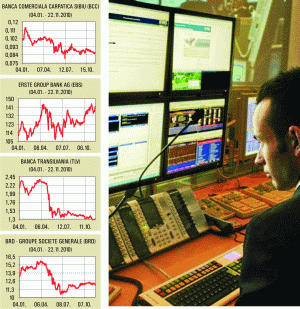 Brokerii estimează revenirea acţiunilor bancare după mijlocul anului viitor