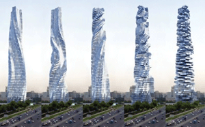 Proiectul primei clădiri zgârie-nori rotative din lume - "The Dynamic Dubai Tower". 