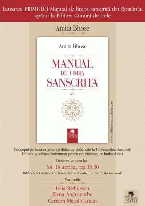 Se lansează primul Manual de limba sanscrită din ţară