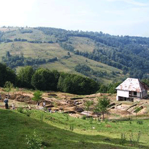 Pârâul Porcului - necropola de incineraţie romană - vedere de ansamblu.