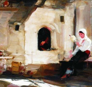 Nicolae Grigorescu. Vatra la Rucăr.