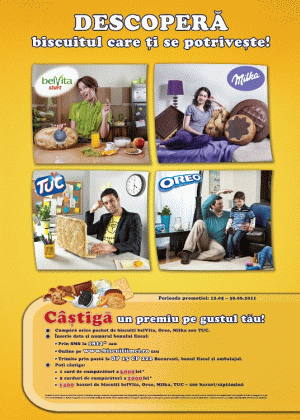 Kraft Foods lansează campania "Descoperă biscuitul care ţi se potriveşte"