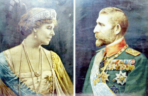 Ferdinand I, alături de soţia sa, Regina Maria.La 15 octombrie 1922, la Alba Iulia, a fost încoronat Rege al tuturor românilor.
