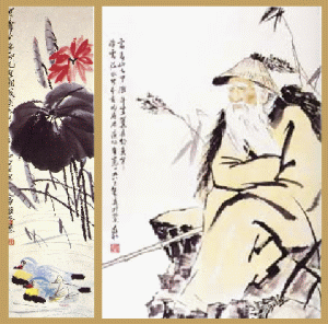 Baishi Qi - "Floare". Baishi Qi - "Pescar".
