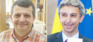 "Vrăjitorii" pieţei noastre de capital: Cristian Sima şi Dan Diaconescu.