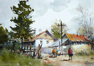 Corneliu Drăgan-Târgovişte. Case la munte.
