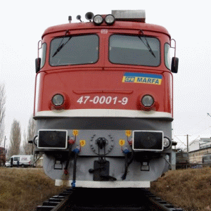 Gruia Stoica, în locomotiva CFR Marfă