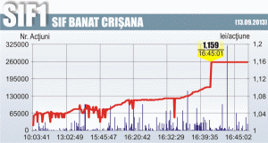 Au fost transferate 6% din acţiunile SIF Banat Crişana