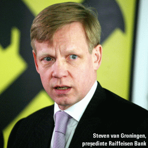 Steven van Groningen, preşedintele Raiffeisen Bank, este unul dintre cei mai apreciaţi bancheri din România.