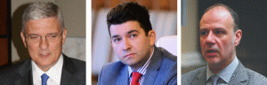 Daniel Dăianu (stânga) şi Liviu Voinea (centru) ar putea fi interesaţi de poziţia de viceguvernator deţinută de Cristian Popa.