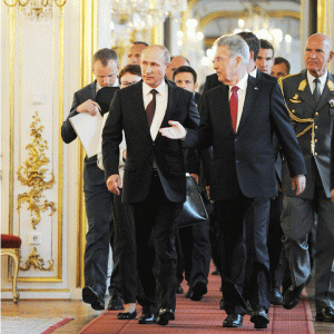 Vladimir Putin s-a întâlnit săptămâna trecută cu preşedintele austriac Heinz Fischer.