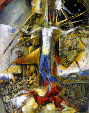 Mircea Ciobanu - "Crucifixion". Sursă ilustraţie www.ciobanu.ch