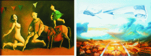 George Mazilu - "Cirque-Circus" (stânga), Nicolae Maniu - "Norul" (dreapta)