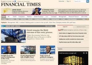 Surse: Trustul media Pearson vrea să vândă Financial Times