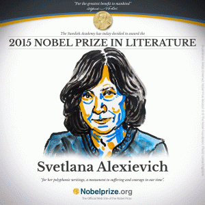  "Favorita" Svetlana Alexievich a câştigat premiul Nobel pentru literatură