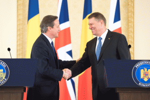Klaus Iohannis l-a primit pe David Cameron la Palatul Cotroceni