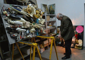 Daniel Spoerri în atelierul său