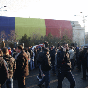 Sindicaliştii din educaţie au protestat în Piaţa Victoriei