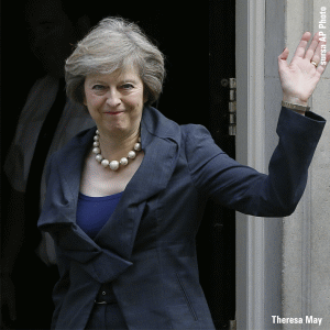 Theresa May era, în mai, împotriva Brexit, în faţa bancherilor de la Goldman Sachs