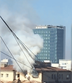 Incendiu într-un bloc din centrul Capitalei
