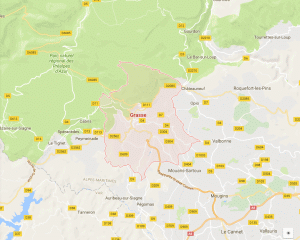Localitatea Grasse (Sursa foto: Google Maps)