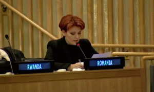 Lia Olguţa Vasilescu la ONU (Sursa foto: captură Youtube)