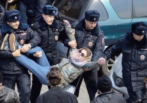 Arestări în Rusia (Sursa foto: Captură Youtube)