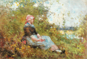 Nicolae Grigorescu - "Bretona la Brolle" .