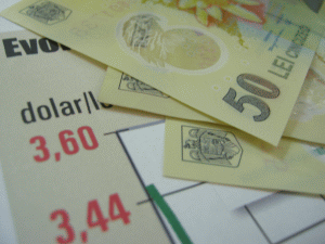 Euro a fost cotat la 4,5448 lei, sub referinţa de ieri