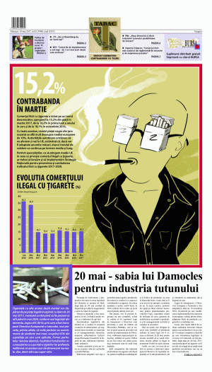 20 mai - sabia lui Damocles pentru industria tutunului