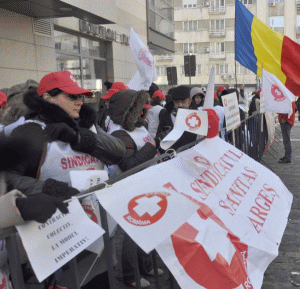 Protest SANITAS (Sursa foto: Federatia-sanitas.ro)