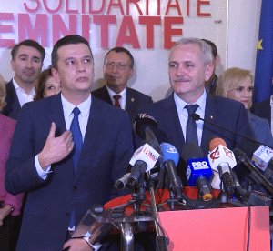 Sorin Grindeanu şi Liviu Dragnea (Sursa foto: captură Youtube)