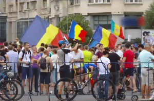 Protest (Sursa foto: captură Digi24)