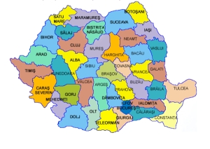 Harta repartivată pe judeţe (Sursa foto: admitere.edu.ro)