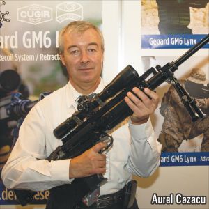 Domnul Aurel Cazacu este actualmente proprietarul firmei "Criabo Defense&Security". Domnia sa are o îndelungată experienţă în industria românească de apărare, ocupând funcţii de conducere în cadrul Ministerului Apărării Naţionale şi Ministerului Economiei - Romtehnica şi Romarm. Aurel Cazacu a lucrat, în perioada 1988-2004, în cadrul Romtehnica şi între 2005-2009 la Ministerul Economiei ca director al Industriei de Apărare.
