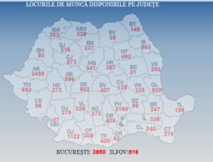 Harta locurilor de muncă vacante 