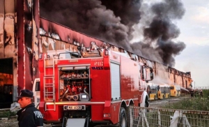 Incendiul din Orăştie (Sursa foto: Facebook/ IGSU)