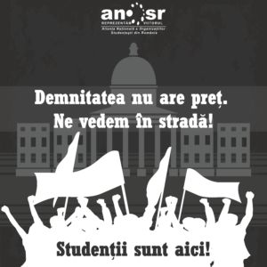 Studenţii anunţă că se alătură protestelor (Sursa foto: ANOSR.ro)