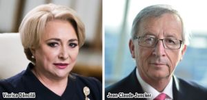 Dăncilă, trasă de mânecă de Juncker