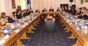 Guido Raimondi la întalnirea de lucru de la Parchetul de pe lângă Înalta Curte de Casaţie şi Justiţie (Sursă foto: Twitter)