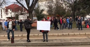 Protest la Brăila (Sursă foto: Twitter)