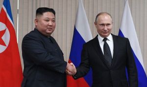 Kim Jong-un şi Vladimir Putin (Sursa foto: Twitter)