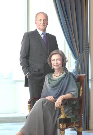 Regele Juan Carlos I şi soţia sa, Regina Sofia