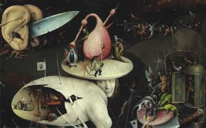 Fragment din "Grădina desfătărilor umane" de Hieronymus Bosch, 1503-04 - Museo del Prado, Madrid