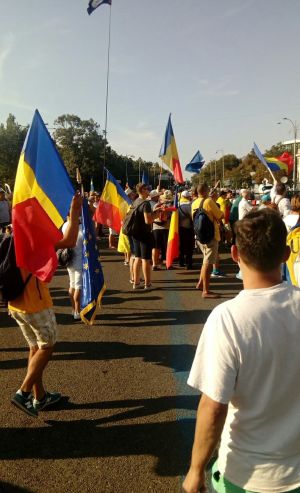 Peste 15.000 de persoane au protestat în Piaţa Victoriei