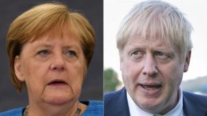 Angela Merkel şi Boris Johnson (Sursa foto: Twitter)
