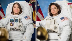 Christina Koch şi Jessica Meir susţin că să ajungă pe lună reprezintă pentru ele un vis, asta după ce săptămâna trecută au realizat prima ieşire în spaţiu 100% feminină. (Sursa foto: blogs.nasa.govspacestation.com)