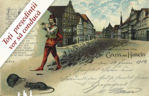  Carte poştală "Salutări din Hamelin", reprezentând Flautistul din Hamelin, 1902