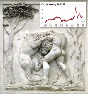Lupta lui Hercule cu leul din Nemeea, relief antic, Villa Medici, Roma