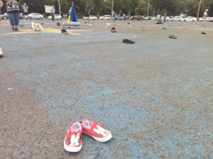 Protestul "Diaspora dă papucii", perturbat de protestatarii anti-covid